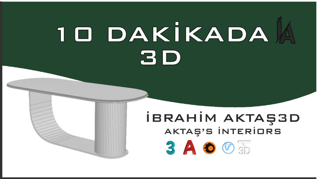 Ücretsiz 3D masa modeli indir – iç mekân tasarımları için modern mobilya